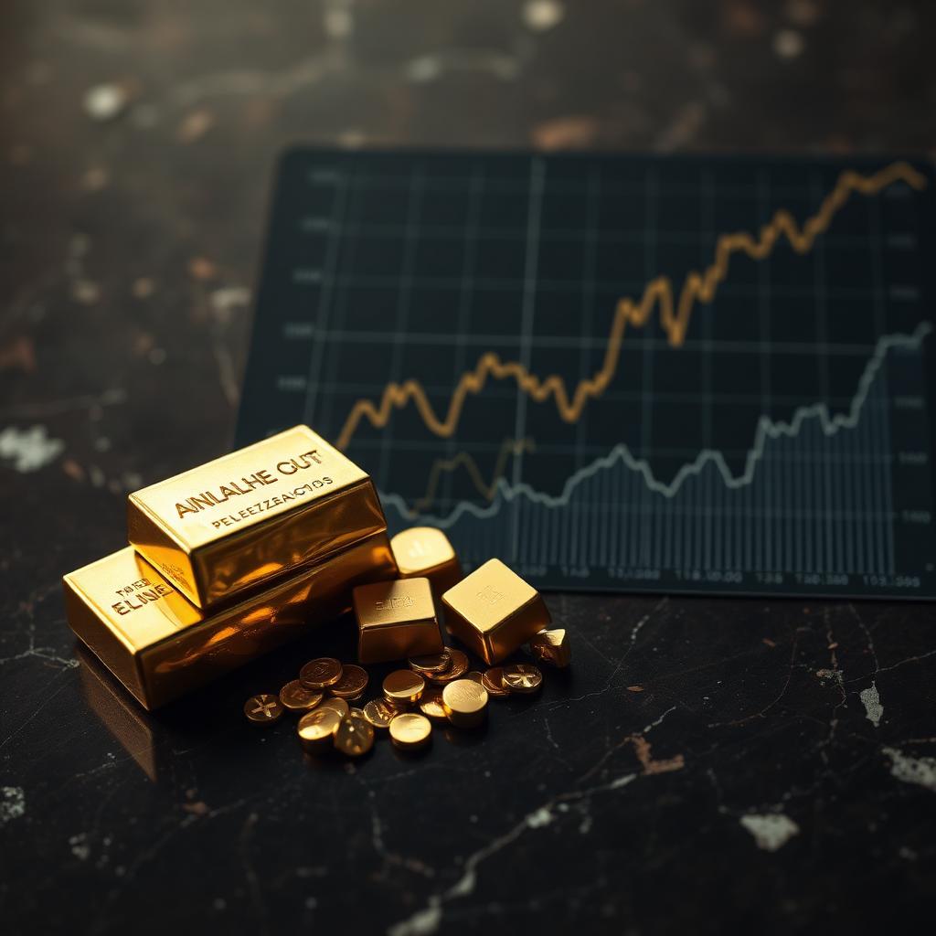 Goldbarren neben Finanzchart mit steigenden Anleihe-Renditen auf dunklem Marmor – Steigende Anleihe-Renditen 2026